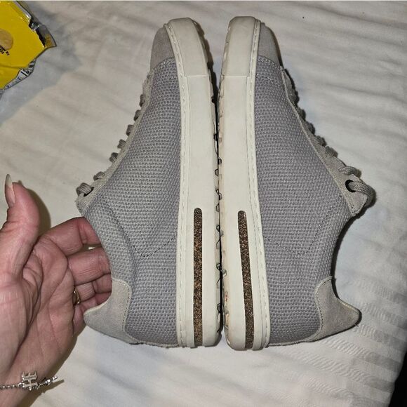 BIRKENSTOCK Bend Low suede leather sneakers shoes 39 US L 8 M6 Whale gray - Picture 6 of 8